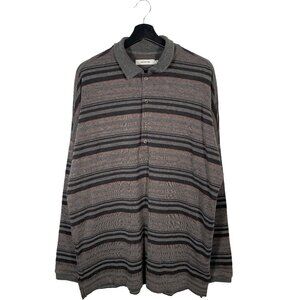 Nonnative Striped Jacquard Polo Shirt - Gray Size 3